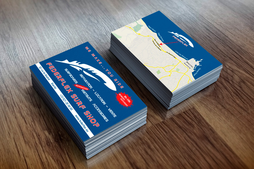 federflex carte de visite mock up