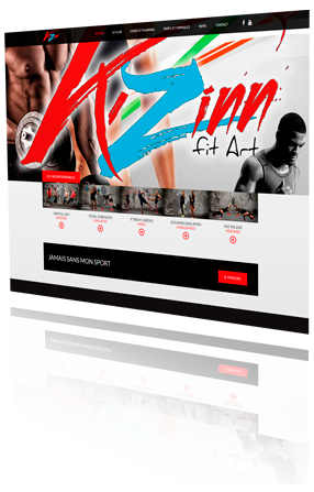 kzinnfitart.fr k'z inn fit art page web mock up