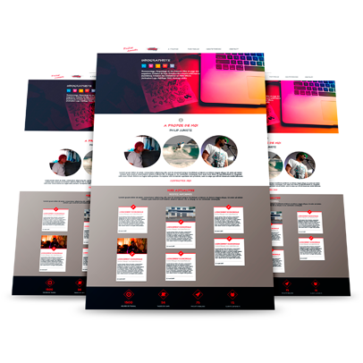 website template design for a portfolio thumbnail