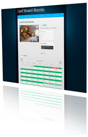 surfhostel webpage mock up